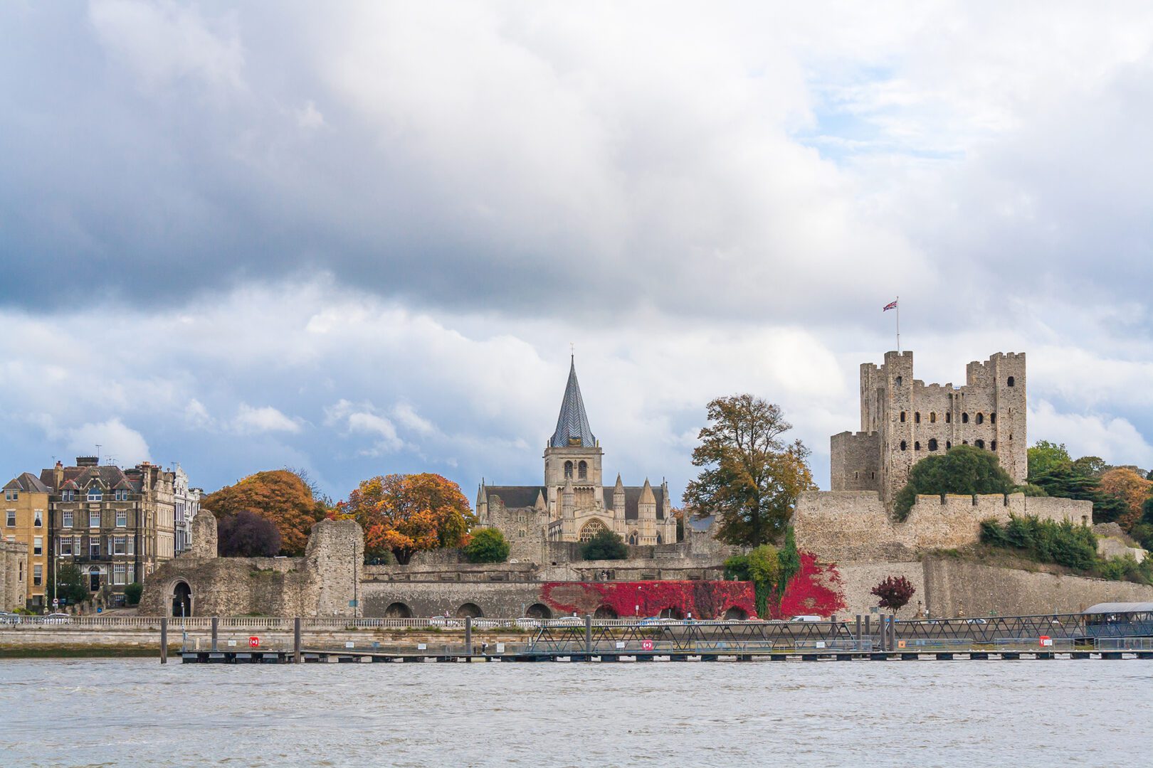 A view of the city from across the water.